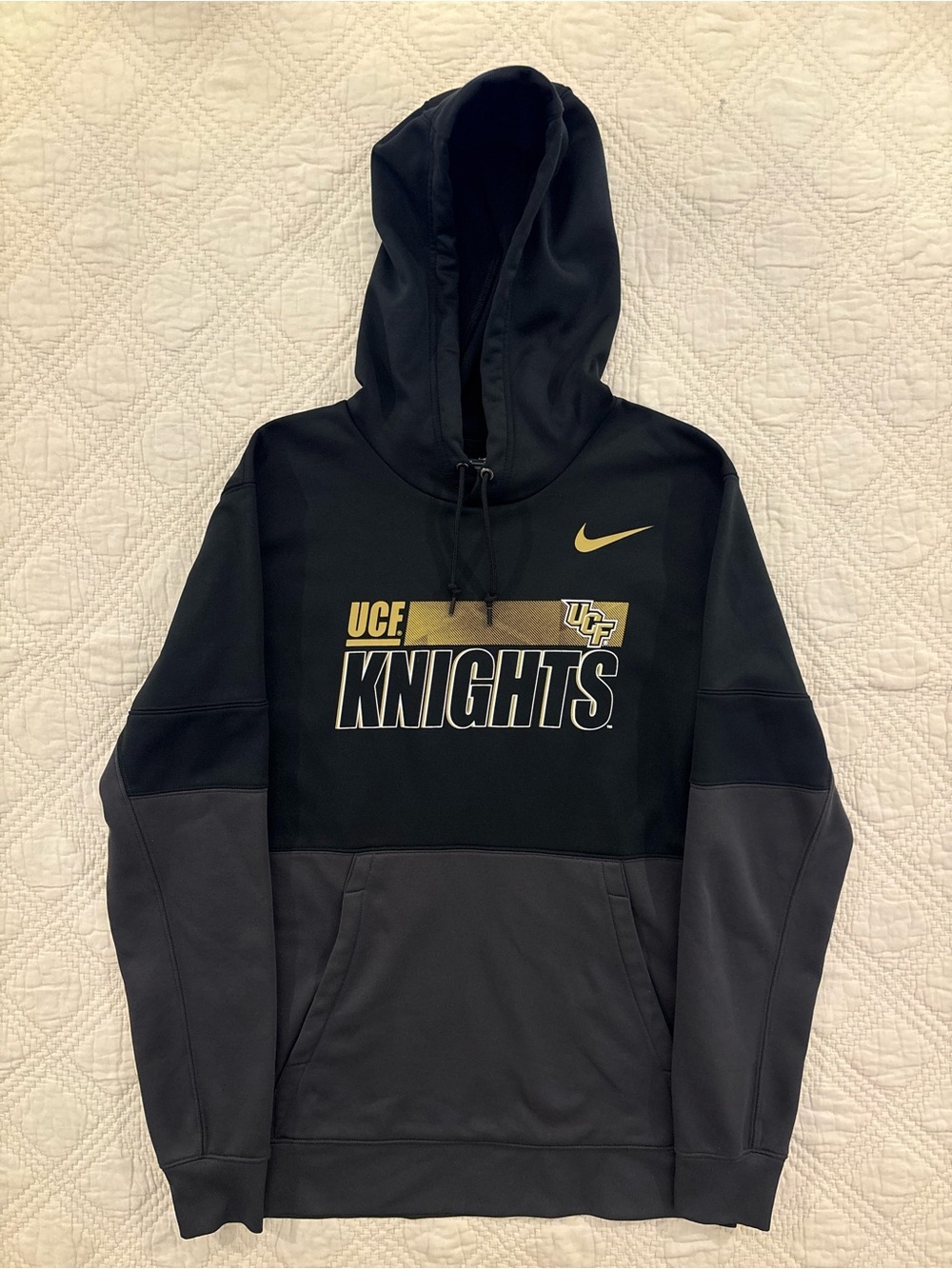 Nike Dri Fit UCF Knights Hoodie Mens M Fleece Lined Pullover Sweatshirt Black